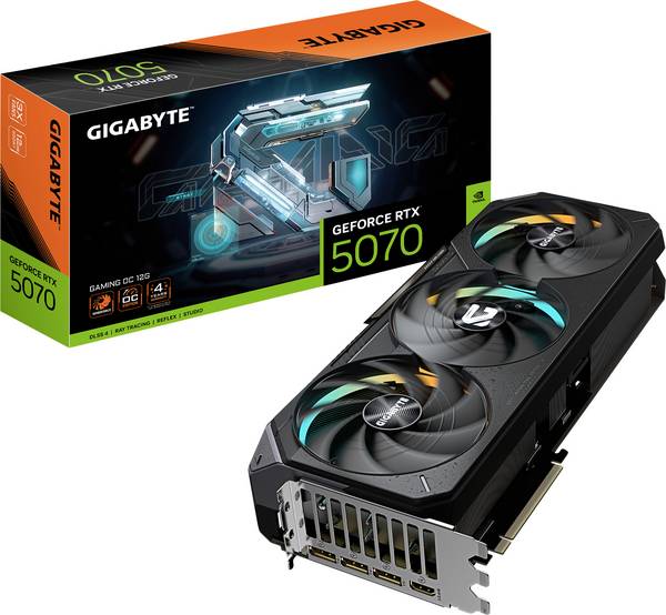 Gigabyte Carte graphique Nvidia RTX 5070 Ti GeForce RTX™ 5070 Ti GAMING OC 16G 16 GB GDDR7 RAM PCIe x16 PCIe 5.0 x16