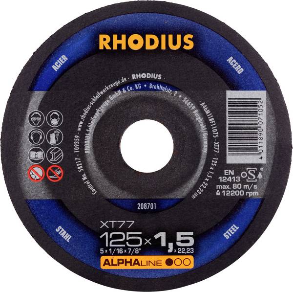 Rhodius  208701 Disque à tronçonner 125 mm 1 pc(s) acier