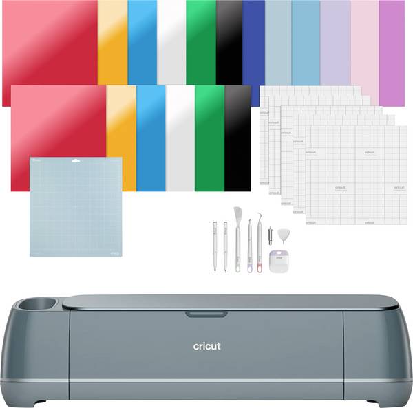 Cricut Maker 4 Essentials Bundle Machine à découper et pack matériaux essentiels Largeur de coupe 29.7 cm
