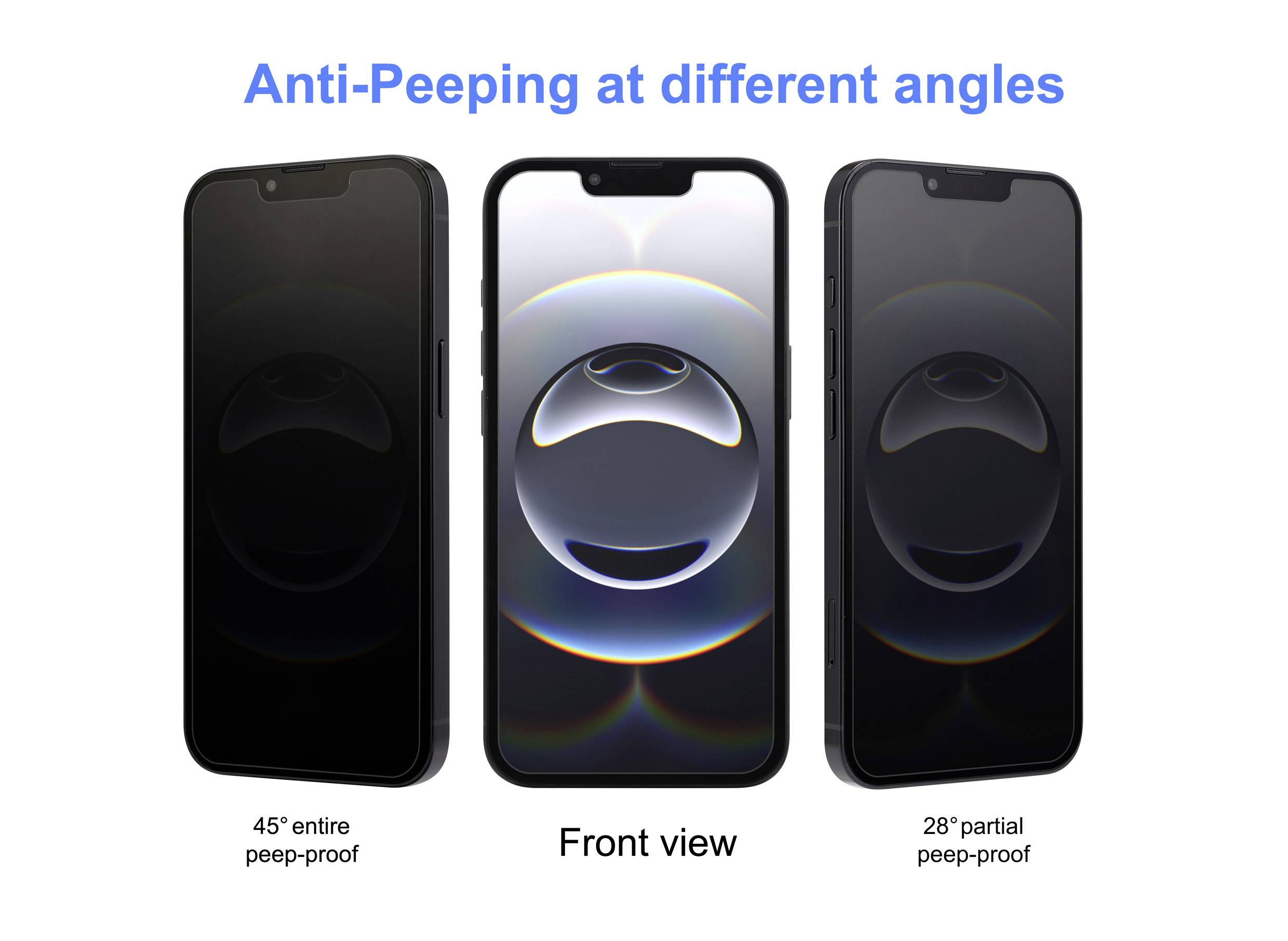 Renkforce Privacy Protection Film de protection pour écran avec anti-espion iPhone 16e IPhone 16e 1 pc(s) anti-traces de-2