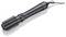 Brosse à air chaud noir avec brosse ronde rotative et câble secteur, adaptée au séchage et au stylisme capillaire.