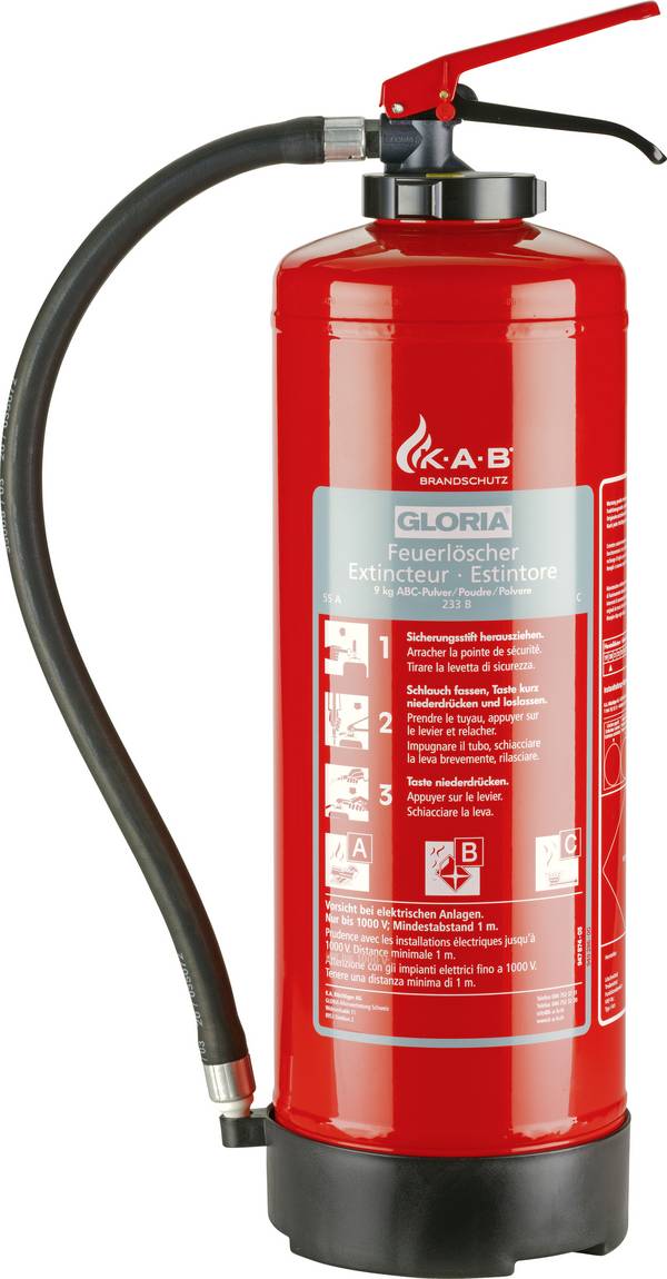 Gloria  GLORIA Pulver-Feuerlöscher, P 12 Standard (12 kg)  Extincteur à poudre    12 l  Classe de feu: A, B, C  Contenu 1 pc(s)