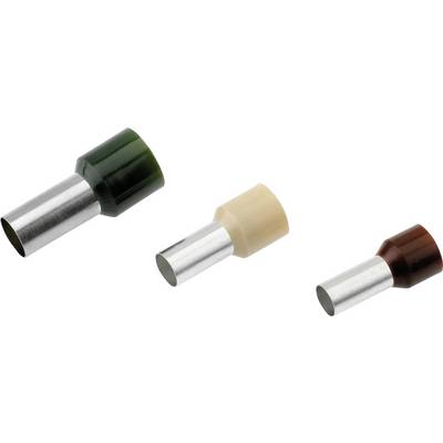 Trois embouts de câble de différentes couleurs (vert, beige, rouge) et de différentes tailles sont représentés. Ils servent à protéger les extrémités des câbles.