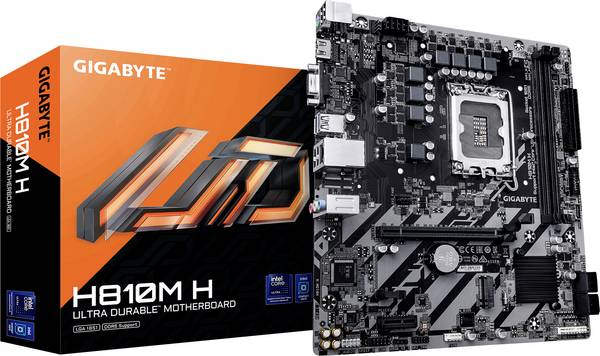 Gigabyte GA-H810M H Carte mère Socket (PC) Intel® LGA 1851 Facteur de forme (détails) Micro-ATX Chipset de la carte mère Intel® H810 Express