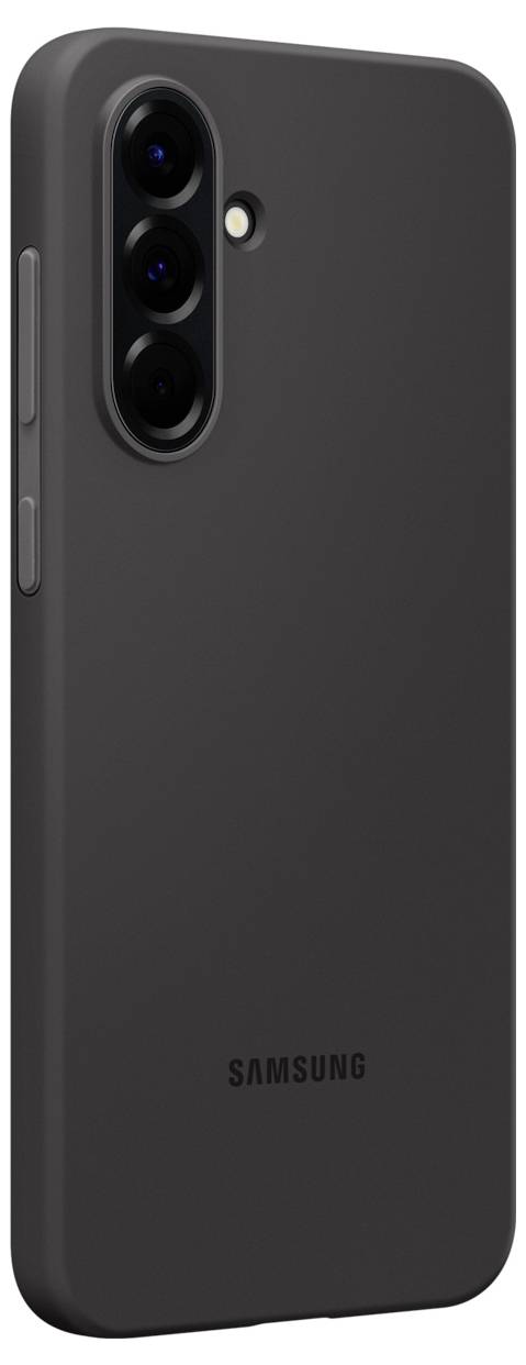 Un boîtier de smartphone noir avec trois objectifs de caméra et un module flash à l'arrière, de la marque Samsung.