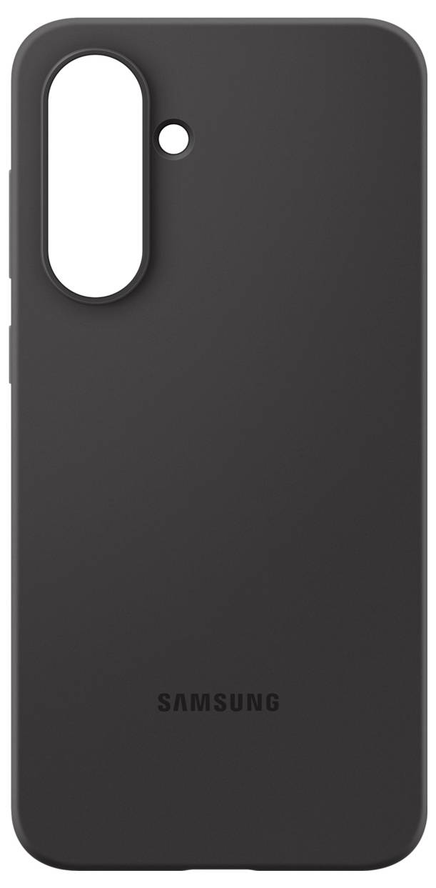 Coque noire pour smartphone Samsung, adaptée à un appareil avec ouverture verticale pour appareil photo et trou pour flash.
