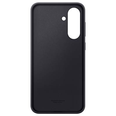 Coque de protection noire pour smartphone avec découpes pour la caméra et le flash, design épuré.