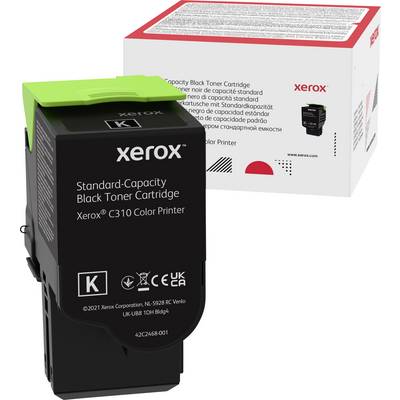 Une cartouche de toner noir à capacité standard pour l'imprimante Xerox C310 Color. L'emballage et la cartouche sont visibles.