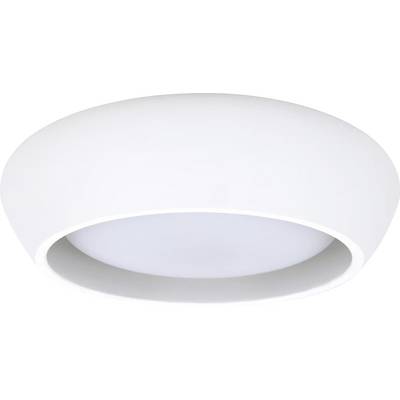 Un plafonnier minimaliste blanc de forme circulaire. Idéal pour les intérieurs modernes.