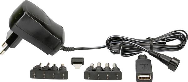Max Hauri 113772 Bloc d'alimentation réglable 3 V, 4.5 V, 5 V, 6 V, 7.5 V, 9 V, 12 V 1000 mA 7.2 W