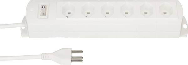 Bloc multiprise avec interrupteur Max Hauri 124468  blanc fiche CH 1 pc(s)