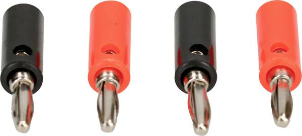 Max Hauri  Fiche banane mâle Ø de la broche: 4 mm rouge, noir 4 pc(s)