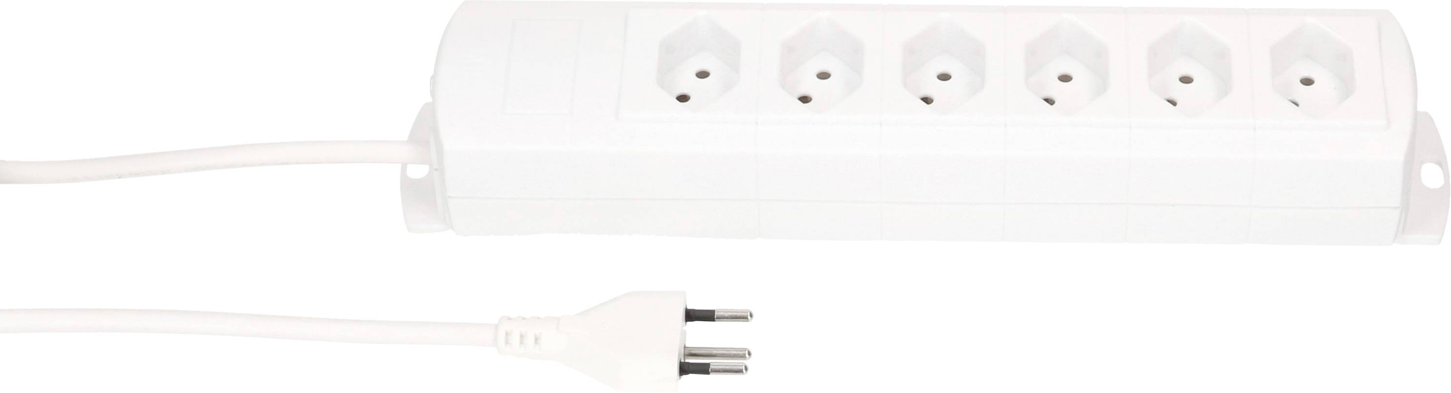 Bloc multiprise sans interrupteur Max Hauri 136329 blanc fiche CH 1 pc(s)