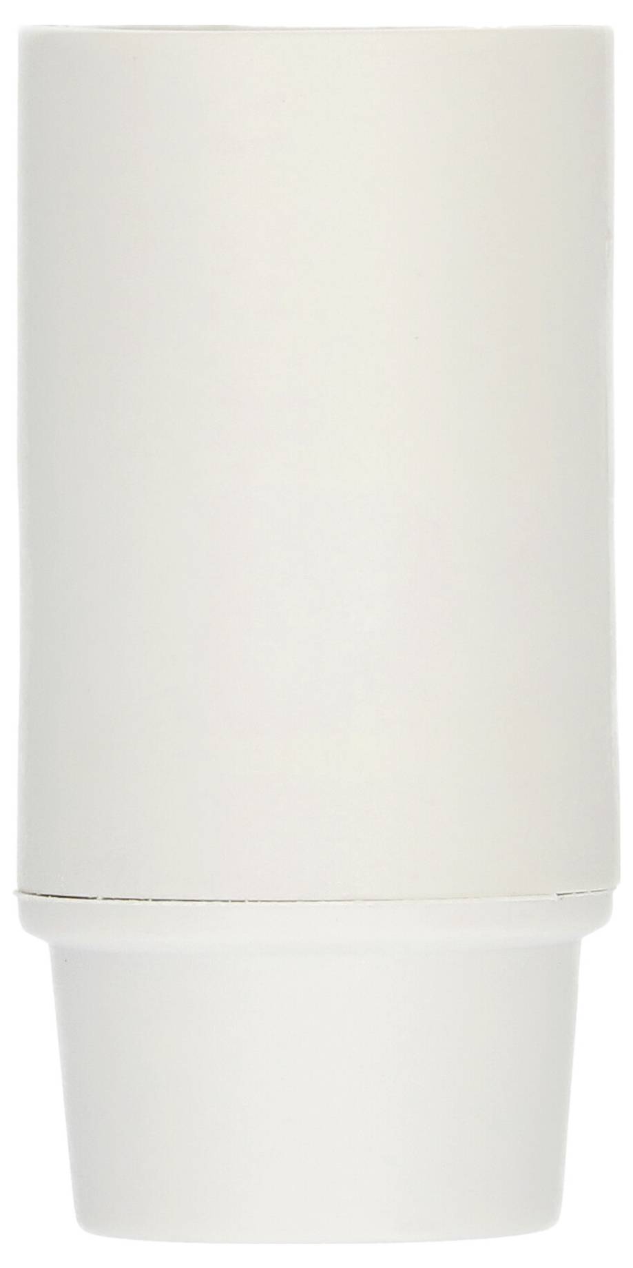 Un conteneur blanc, cylindrique, sans inscription visible ou détail apparent.