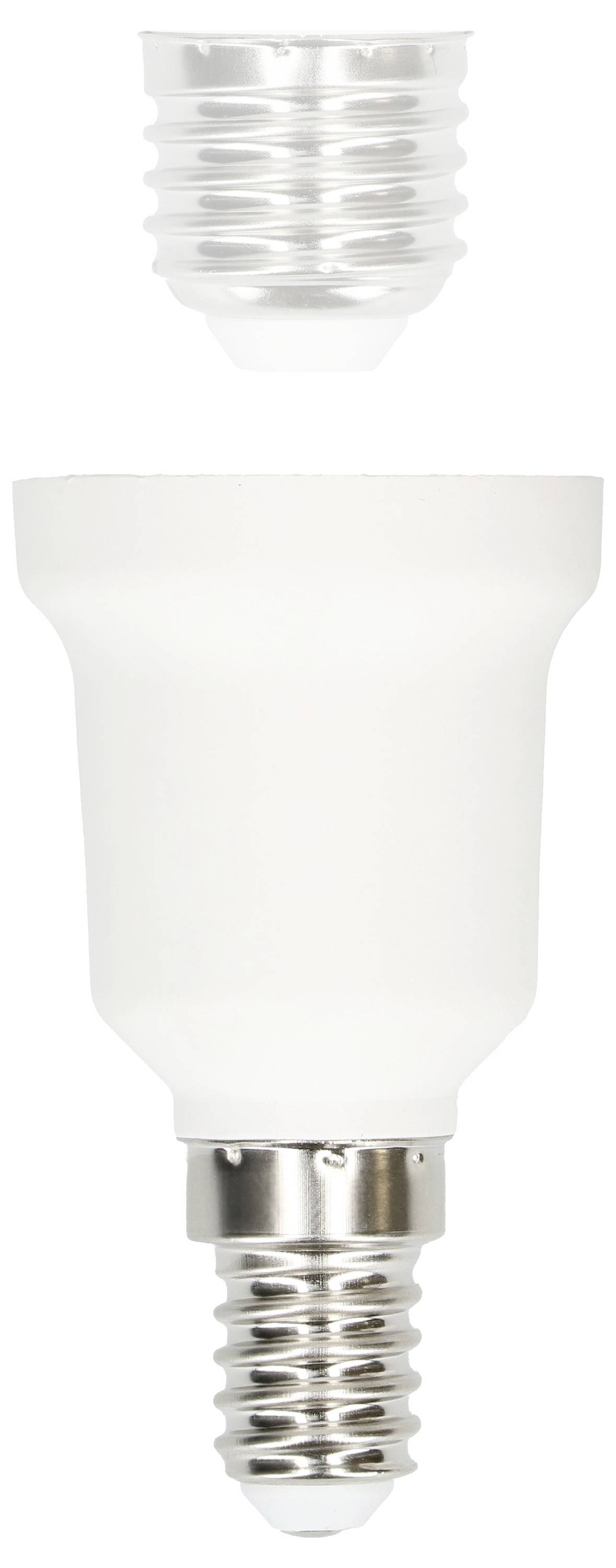 Illustration d'une ampoule LED avec un socle amovible, douille argentée, corps en verre blanc.