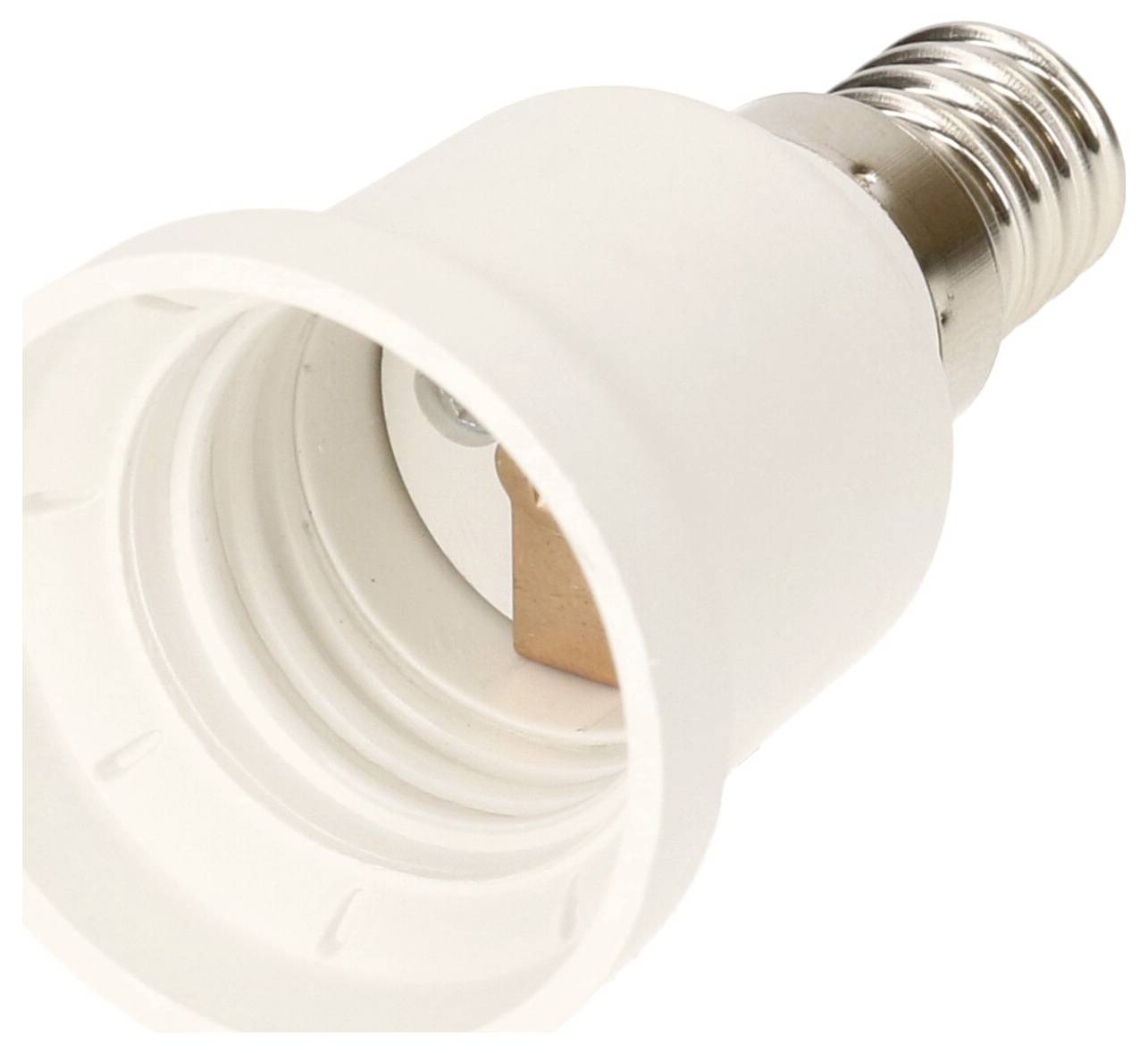 Gros plan sur un support de lampe blanc, avec un focus sur la fixation à vis.