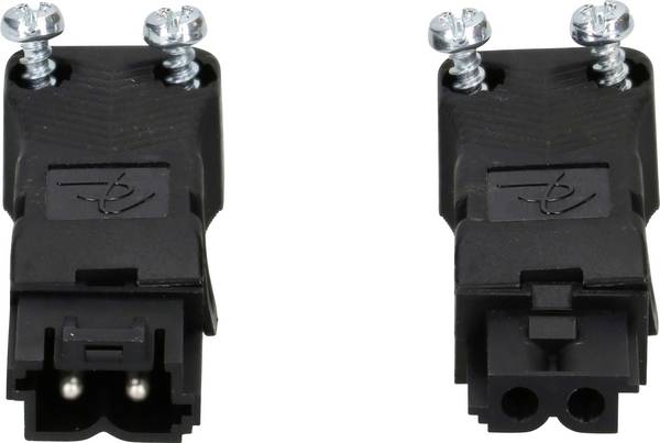 Adels-Contact 171237 Fiche d'alimentation suisse Polyamide, laiton  230 V noir IP20