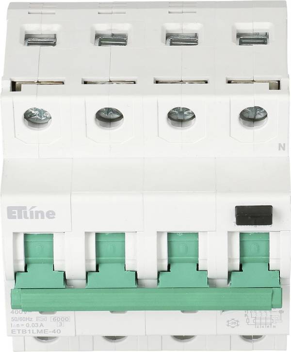 Max Hauri 173098 Interrupteur différentiel/Disjoncteur de protection    4 pôles 13 A  400 V