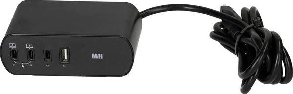 Max Hauri Office Line Station de charge de table 2300 W Prise T13, USB-C® femelle (Power Delivery), USB-C® femelle, USB-A femelle Power Delivery 3.0 noir intérieure avec interrupteur on/off, USB Power Delivery (USB-PD), protection contre les surintensités, aimant
