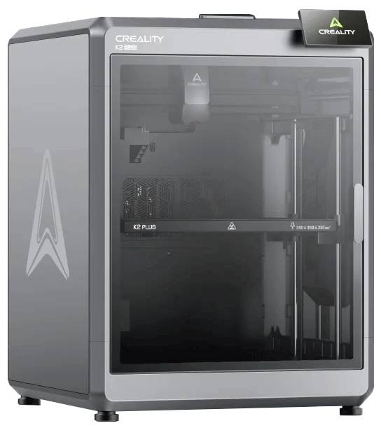 Une imprimante 3D avec un boîtier fermé, le logo de marque sur le dessus, offre protection et contrôle pendant le processus d'impression.