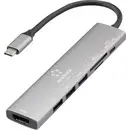 Renkforce Station d'accueil USB-C® RF-DKS-907 Convient pour les marques: universel alimentation USB-C®, lecteur de carte