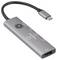 Un câble adaptateur argent de HDMI à USB-C de la marque 'Keytech' imprimé dessus, utilisé pour connecter des appareils aux écrans d'affichage.