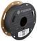 Bobine de filament noir de Fiberon avec étiquetage et code QR sur la face avant, adaptée à l'impression 3D.