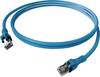 Cordon EasyLan DualBoot PushPull IP20, Cat.6A (Classe EA), S/FTP, bleu, 1 m