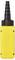 Un appareil portable de couleur jaune avec une poignée noire, effilée et striée sur le dessus ; semble être une commande ou une poignée d'interrupteur.