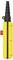Une image en gros plan d'un périphérique de télécommande portable jaune avec une antenne noire et un bouton rouge sur le côté, utilisé pour commander des machines.