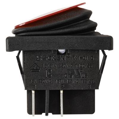 TRU COMPONENTS TC-13599528 Interrupteur à bascule 250 V/AC 16 A 2 x Off/On IP65 (façade avant) à accrochage 1 pc(s)-3