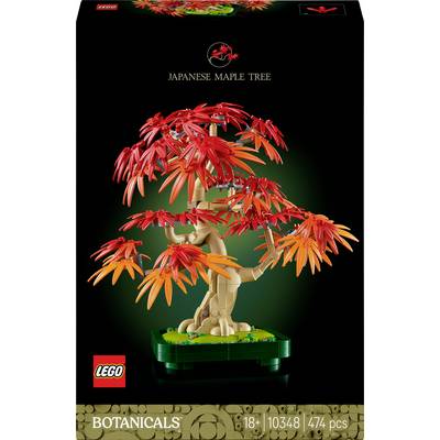 Set LEGO 'Érable japonais', composé de 476 pièces, représente un érable aux feuilles rouges, recommandé à partir de 18 ans.