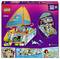 Set LEGO 42664 : Un voilier coloré avec figurines et dauphins. En haut à droite : Illustrations de l'intérieur et d'enfants qui jouent.