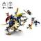 Set LEGO avec un dragon bleu et des guerriers. Âge recommandé : 8+, 584 pièces. Comprend équipement et accessoires de style fantastique.