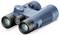 Jumelles bleues à structure caoutchoutée pour une meilleure prise en main, avec roue de mise au point centrale, adaptées aux activités de plein air.