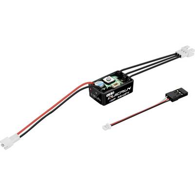 Régulateur électronique de vitesse avec câbles et connexions pour modèles réduits de véhicules, adapté au contrôle des fonctions moteur.