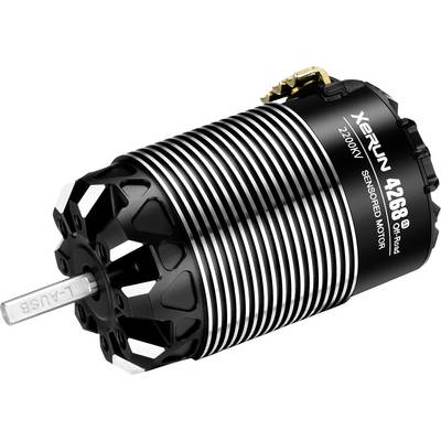 Moteur 'Sensored Motor Xerun 4268' avec ailettes de refroidissement et bornes de connexion, spécialement conçu pour les véhicules télécommandés haute performance.