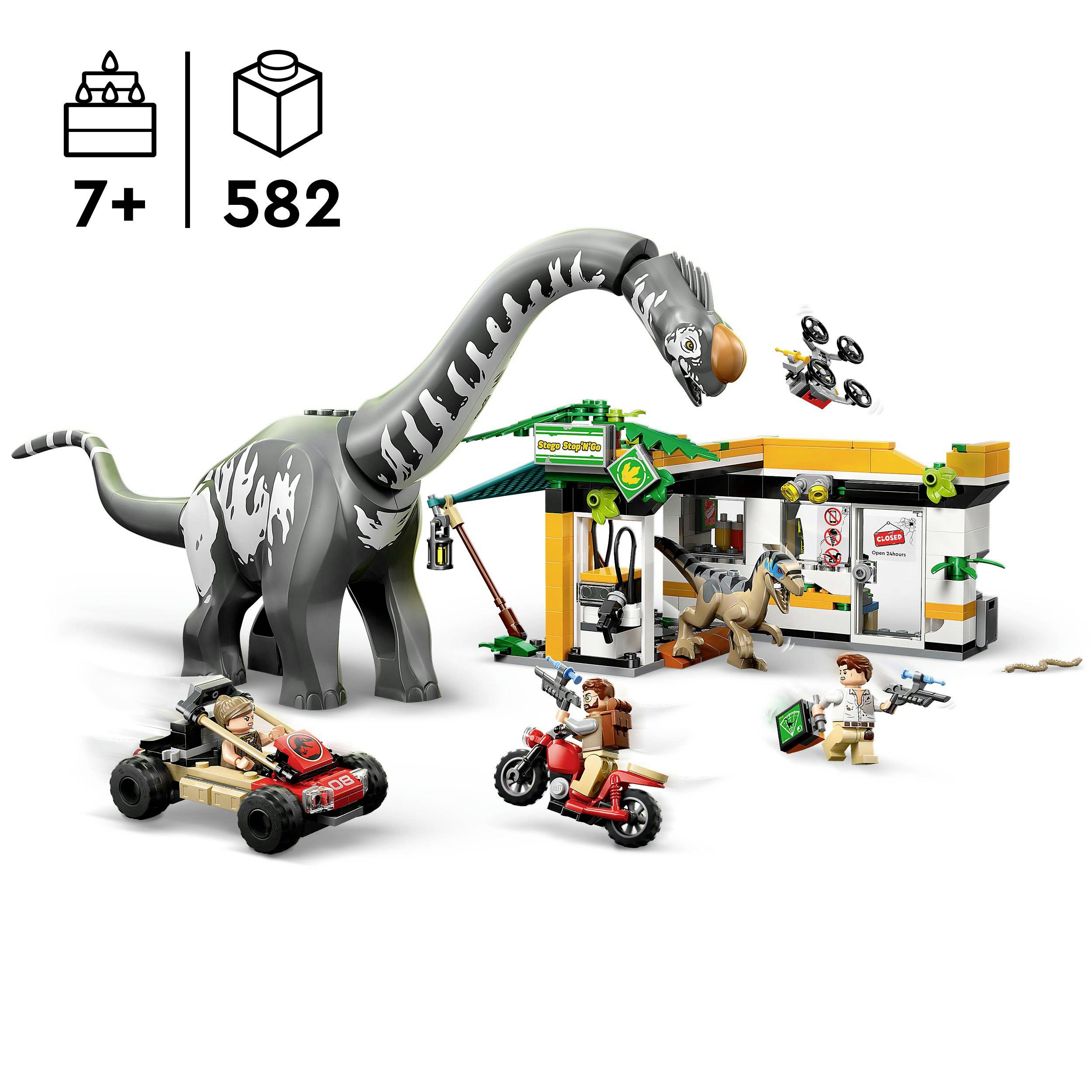 76973 LEGO® JURASSIC WORLD™ Raptor & Titanosaurus : grande recherche de traversiers-4