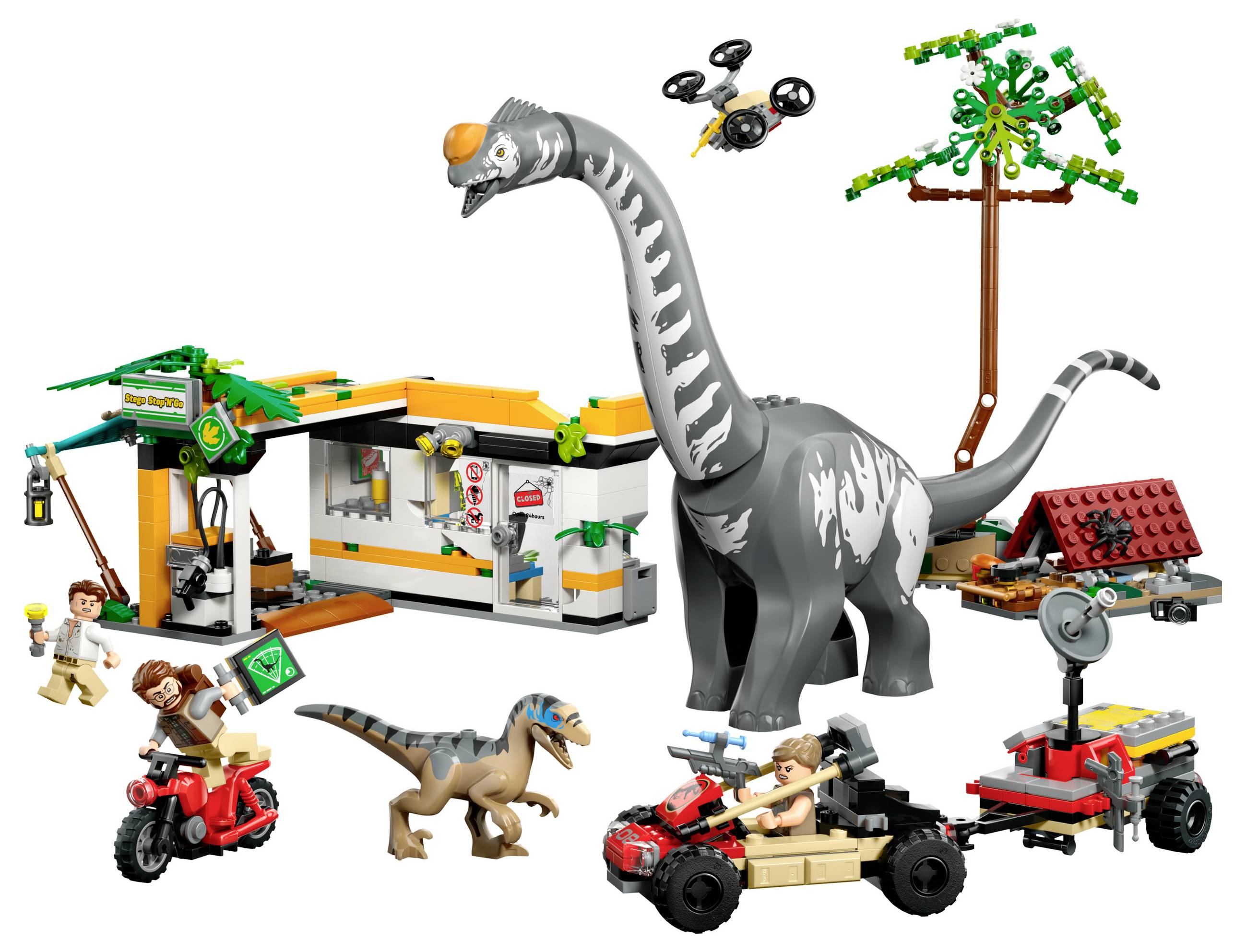 76973 LEGO® JURASSIC WORLD™ Raptor & Titanosaurus : grande recherche de traversiers-1