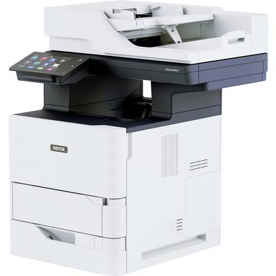Une imprimante multifonction blanche avec un panneau de commande tactile sur le côté. L'imprimante dispose d'alimentations papier en haut.