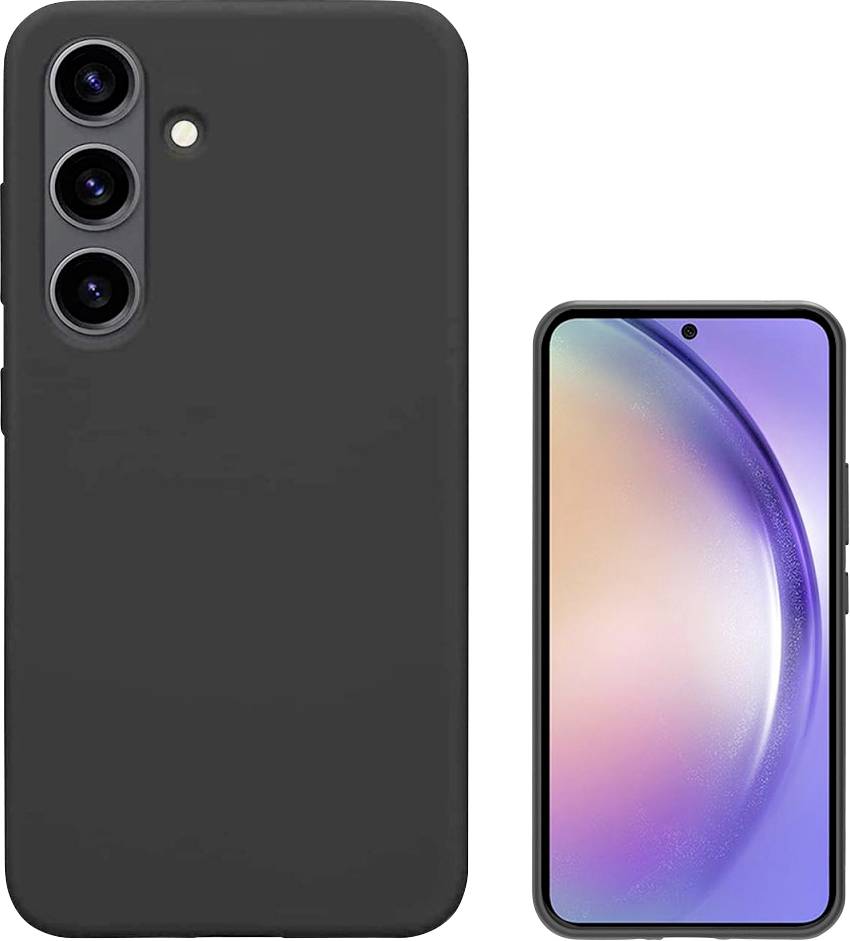 Smartphone à triple caméra arrière et écran aux couleurs pastel, illustrant un design moderne.