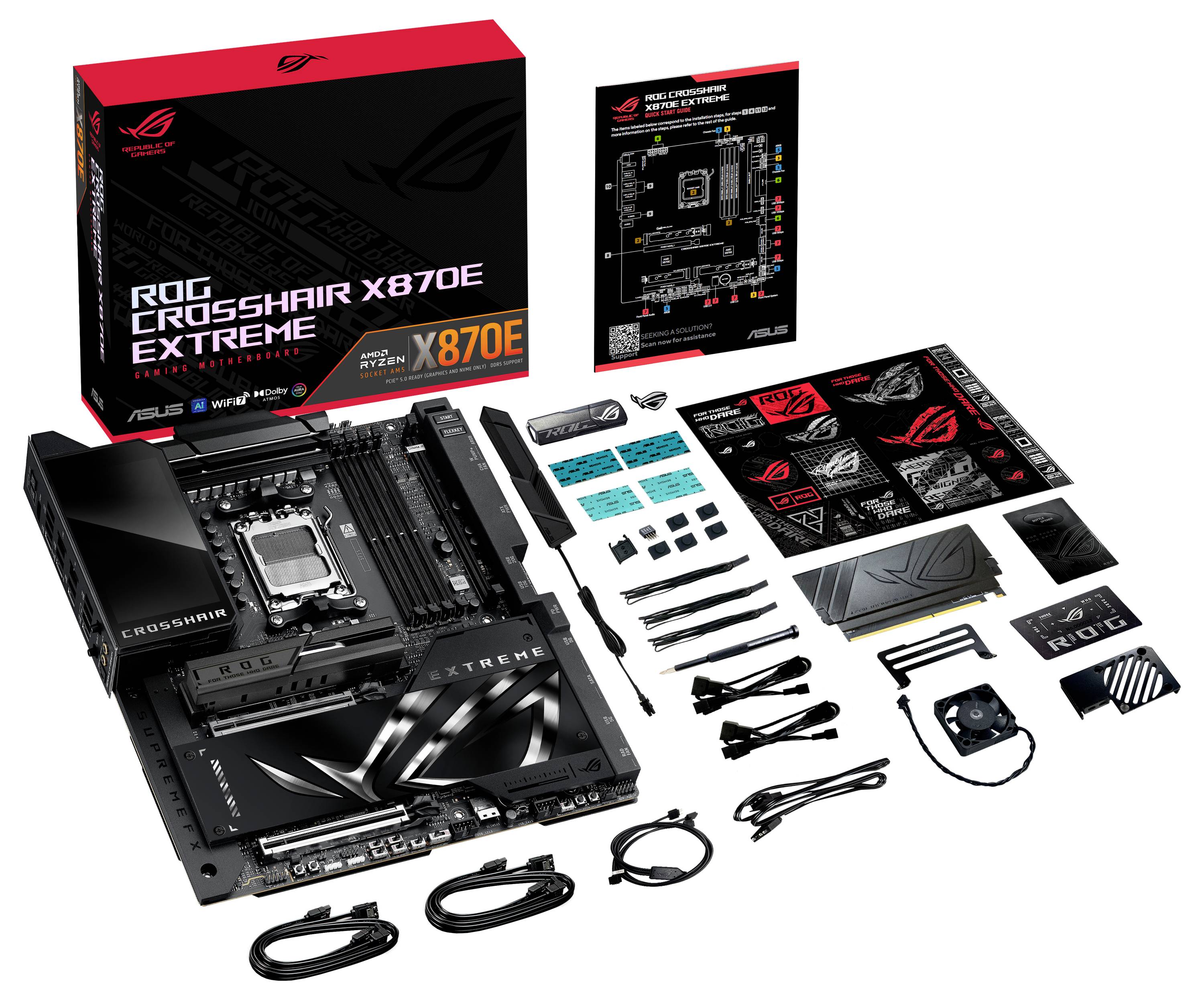 Asus MB ASUS ROG CROSSHAIR X870E EXTREME Carte mère Socket (PC) AMD® AM5 Facteur de forme (détails) E-ATX Chipset de la -1