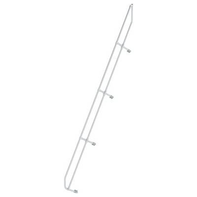 Barre métallique présentant plusieurs attaches et pinces de fixation, représentée diagonalement.