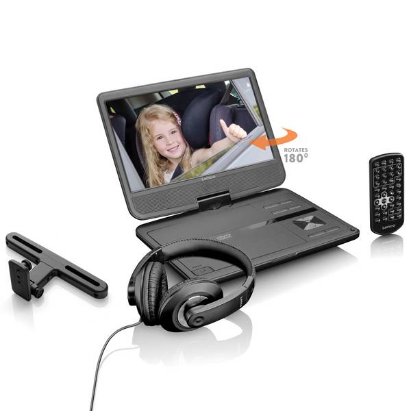 Lenco DVP-1010BK Téléviseur portable avec lecteur DVD  10 pouces   noir