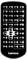 Télécommande noire avec touches blanches, chiffres 0-9, commandes de volume, lecture et menu. Logo 'Lenco' en bas de la télécommande.