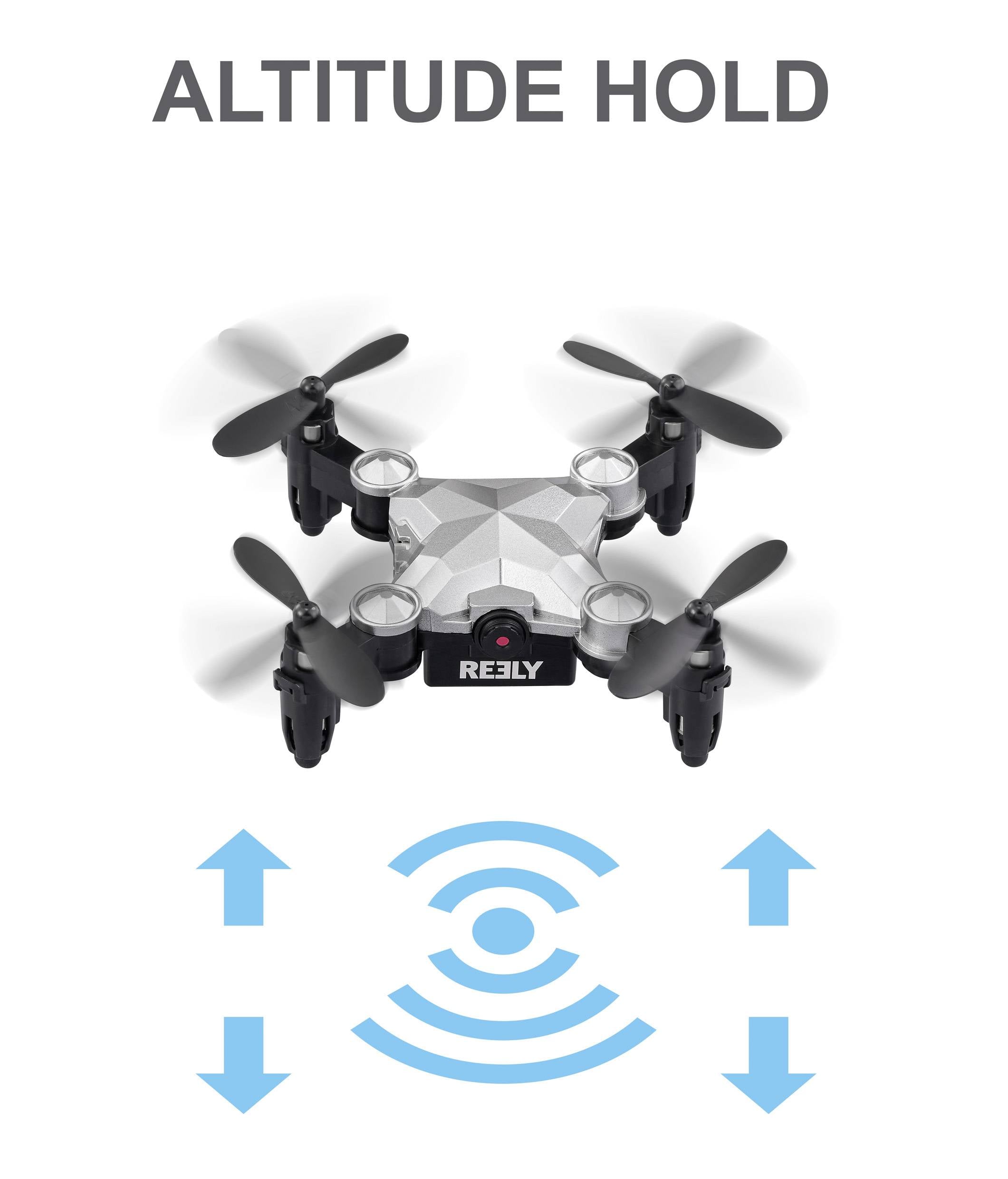 Reely Suitcase mini drone Drone quadricoptère prêt à voler (RtF) débutant, prises de vue aériennes argent-noir-8