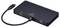 Hub USB-C noir Renkforce avec quatre ports USB et un port USB-A, relié par un câble court et flexible.