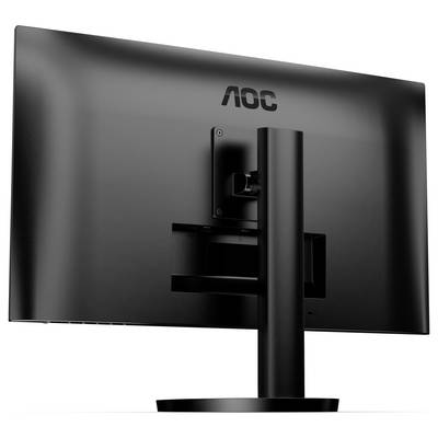 Vue arrière d'un moniteur AOC noir avec un socle rectangulaire.