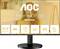 Moniteur de bureau AOC 'Home Office' de 23,8 pouces, 100 Hz, Full HD, Adaptive Sync, IPS, 1 ms MPRT, avec une image de femme en arrière-plan.