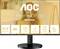 Moniteur de bureau AOC, 23,8" Full HD, 100 Hz, avec support réglable, USB-C, 65W, 1 ms MPRT. Femme en arrière-plan sur l'écran.